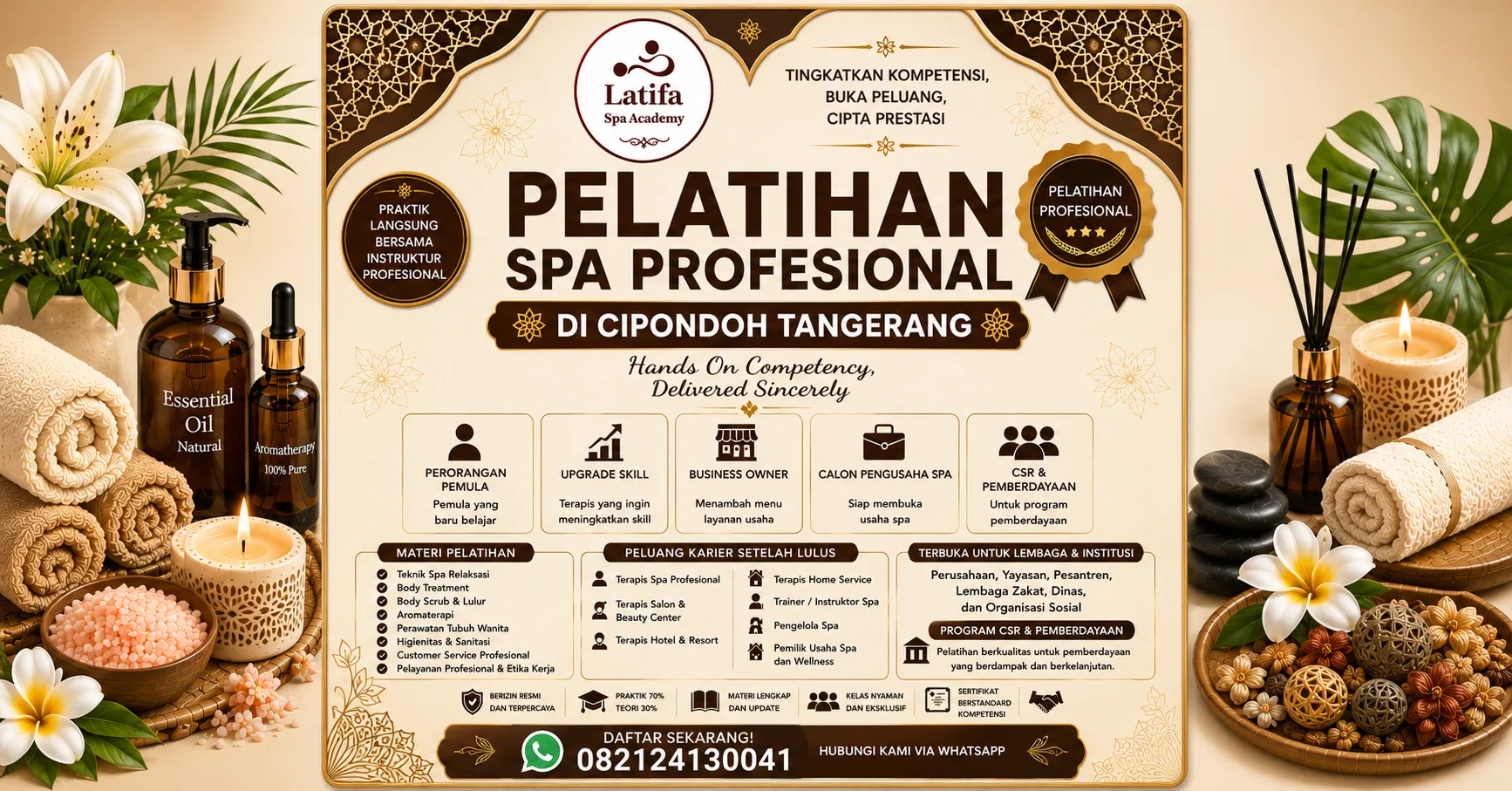Pelatihan Spa Profesional di Cipondoh Tangerang 082124130041